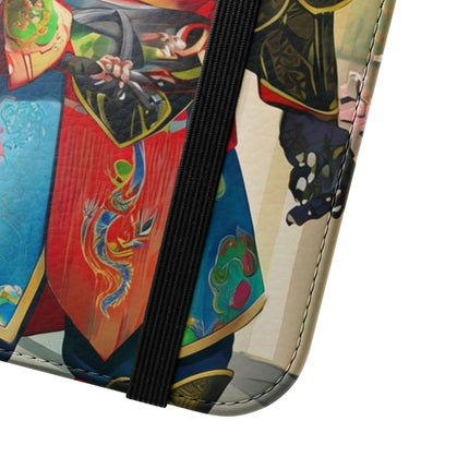 🦁🦊⚔️ Cyberpunk Lion Samurai Flip Case – Futuristic Honor & Kitsune Spirit