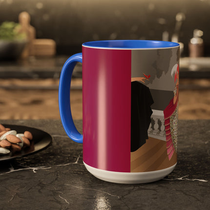 The Red Bird Colorful Mugs – Gentle Storybook Charm & Elegant Whimsy