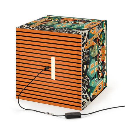 Night of the Trick-or-Treating Owlets Light Cube Lamp