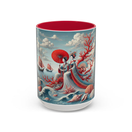 Ladies by the Quiet Sea Colorful Mugs (11oz, 15oz)