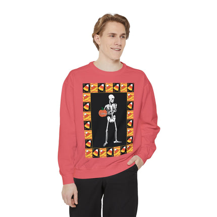 Candy Corn Skeleton Unisex Garment-Dyed Sweatshirt