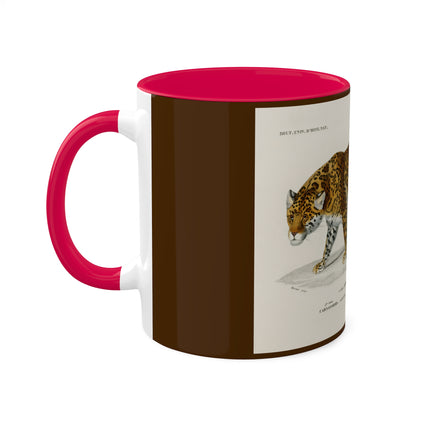 Jaguar by Charles Dessalines D' Orbigny Colorful Mugs, 11oz