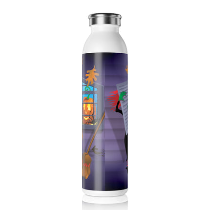 Whimsical Halloween Mischief Slim Water Bottle