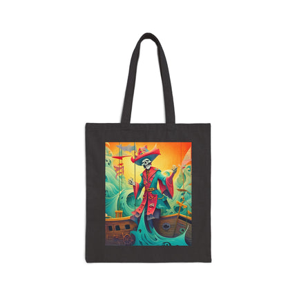 Skeleton Crew of the Misty Seas Cotton Canvas Tote Bag