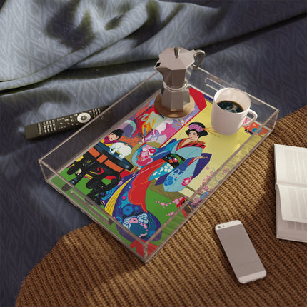 A Timeless Journey by Umberto Brunelleschi Acrylic Serving Tray