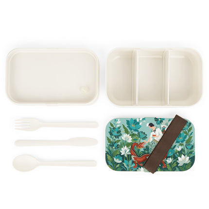 🐉🌿 The Dragon Keeper Bento Lunch Box – Art Deco Floral Fantasy