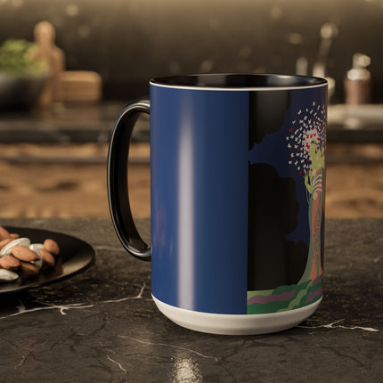 Butterfly Enchantress Colorful Mugs – Ethereal Art Deco Magic & Transformation