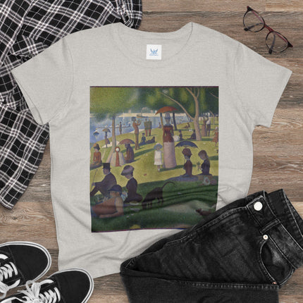 A Sunday on La Grande Jatte by Georges Seurat Women's Midweight Cotton Tee