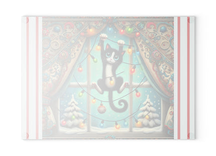 Mischief in Tinselland Glass Cutting Board
