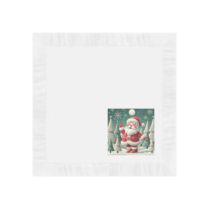 Santa's Joyful Night White Coined Napkins