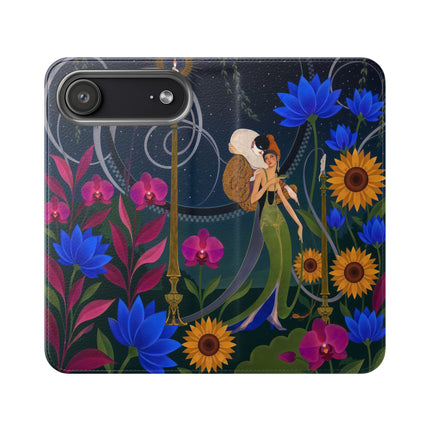 🌙🕯️ The Lady Of The Midnight Garden Flip Case – Art Deco Nocturne