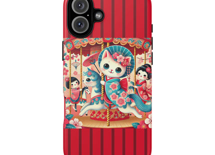 Geisha Kitten's Enchanted Carousel Phone Cases