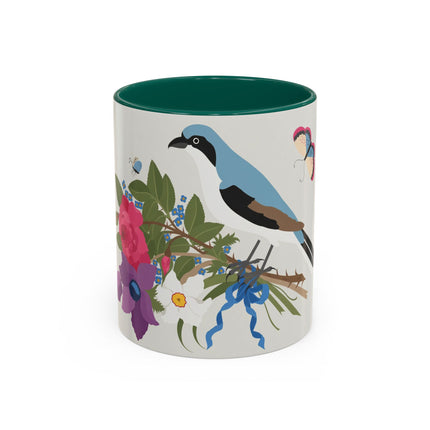 Bluebird & Butterfly Colorful Mugs – Spring Harmony & Delicate Beauty