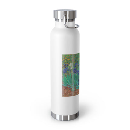 Irises by Vincent Van Gogh Copper Vacuum Insulated Bottle, 22oz