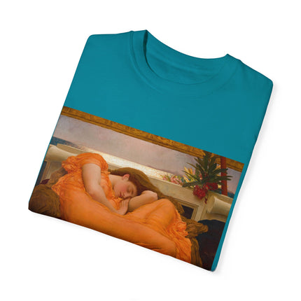 Flaming June by Frederic Leighton Unisex Garment-Dyed T-shirt