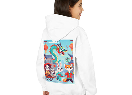 The Little Dragon and Friends Youth Heavy Blend Hooded Sweatshirt