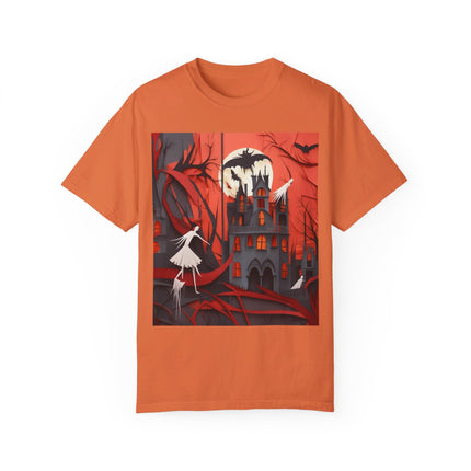 Halloween Night Scene Unisex Garment-Dyed T-shirt