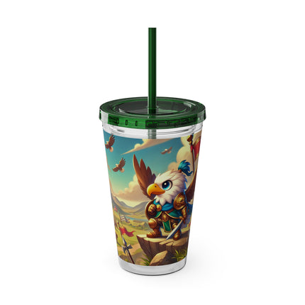 Watchful Guardian Sunsplash Tumbler with Straw, 16oz