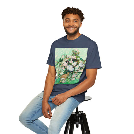 Roses by Vincent Van Gogh Unisex Garment-Dyed T-shirt