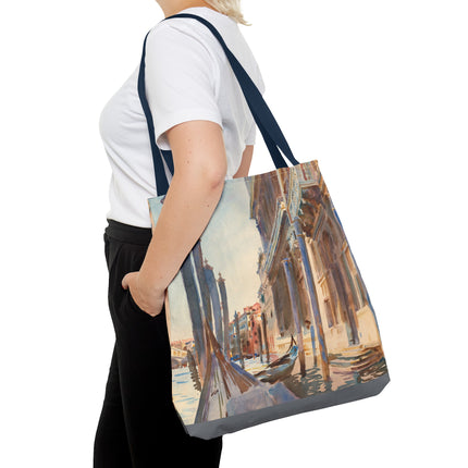 Gondola Moorings on the Grand Canal by John Singer Sargent Tote Bag (AOP)