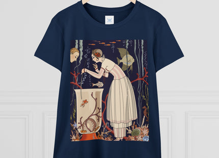 L'Etourdissant Petit Poisson (The Dazzling Little Fish) by George Barbier Women's Midweight Cotton Tee