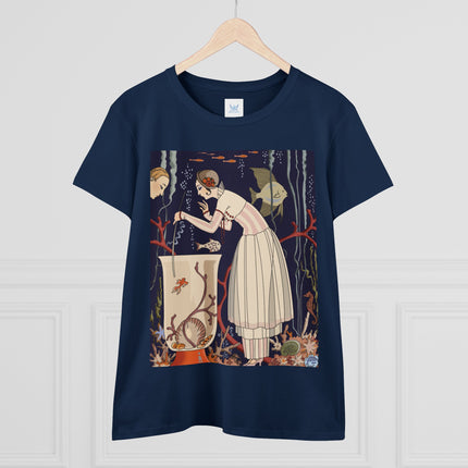 L'Etourdissant Petit Poisson (The Dazzling Little Fish) by George Barbier Women's Midweight Cotton Tee