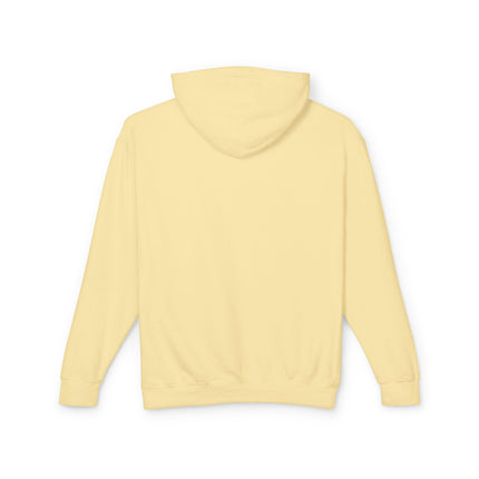 🌸❄️ Winter Flower Girl Unisex Lightweight Hooded Sweatshirt – Art Deco Floral Fantasy