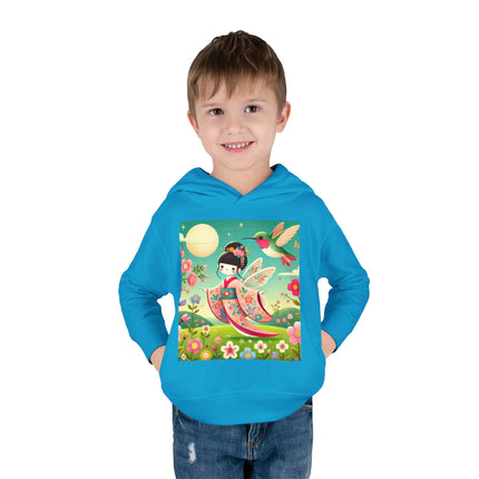 Geisha Fairy and the Hummingbird Blossom Toddler Pullover Fleece Hoodie