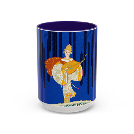 Celestial Melody Colorful Mug (11oz, 15oz) – Musical Grace, Starlit Beauty & Art Deco Elegance