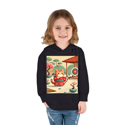 Archer Kitten in the Zen Garden Toddler Pullover Fleece Hoodie