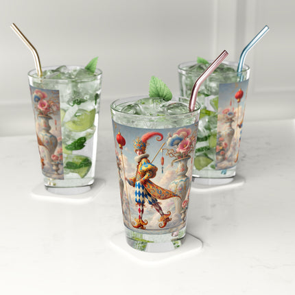 The Ornamental Jester Pint Glass, 16oz
