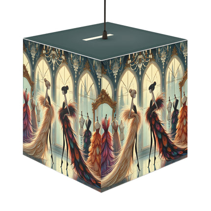 🧚👗 The Couture & Wings Light Cube Lamp – Fairy Fashion & Enchanted Glamour