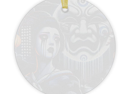 Geisha’s Black Ink Tears Glass Ornament