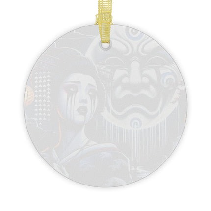 Geisha’s Black Ink Tears Glass Ornament