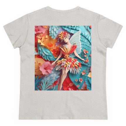 Hibiscus Fairy Women's Midweight Cotton Tee