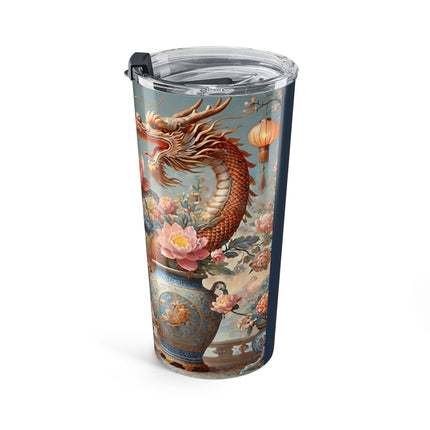 Golden Dragon & Lantern Lady Tumbler 20oz – Imperial Dragon & Elegant Harmony