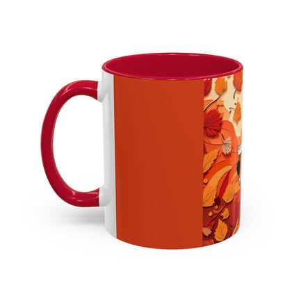 Siamese Cat at an Autumn Harvest Fair Colorful Mugs (11oz, 15oz)