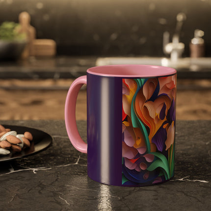 The Elegant Iris Flower Colorful Mugs (11oz, 15oz)