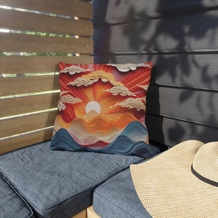 Vibrant Sunrise Sky Outdoor Pillows