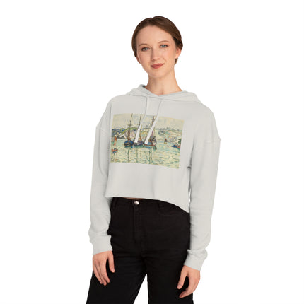 Le Trieux Paul Signac Women’s Cropped Hooded Sweatshirt
