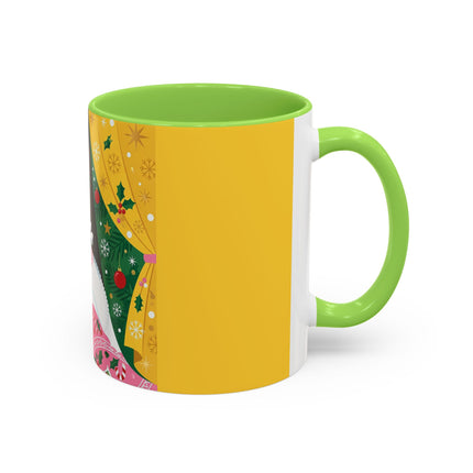 💌🎄 The Christmas Letter Of Holly House Colorful Mug – Whimsical Art Deco Holiday Charm