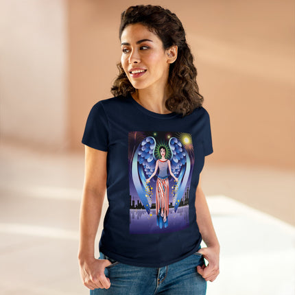 Celestial Symphony Women's Midweight Cotton Tee