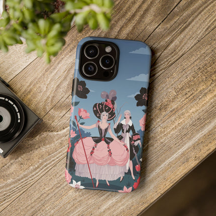 🌹🎭 The Rose Masquerade Promenade Phone Case – Art Deco Floral Elegance