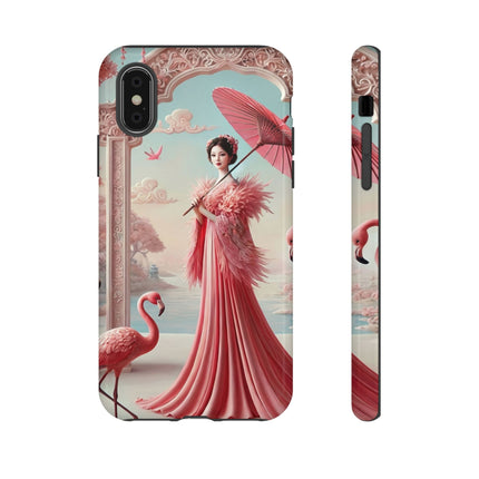 Petals, Porcelain, and Flamingos Phone Cases