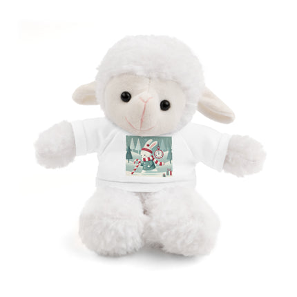 Candy Cane Timekeeper Bunny Stuffed Animals with Tee