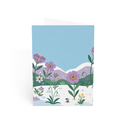 🌼❄️ The Lady Of The Snowdrop Garden Greeting Card – Art Deco Holiday Fantasy