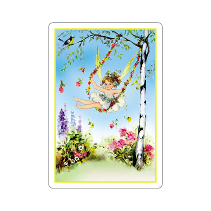 Spring Fairy's Floral Swing Kiss-Cut Stickers (4 Sizes)