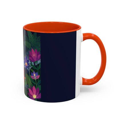 Moonlight Waltz Among The Blossoms Colorful Mugs – Art Deco Floral Enchantment