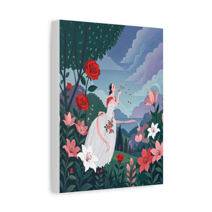 🌹💌 The Garden Of Blown Kisses Matte Canvas – Art Deco Floral Romance