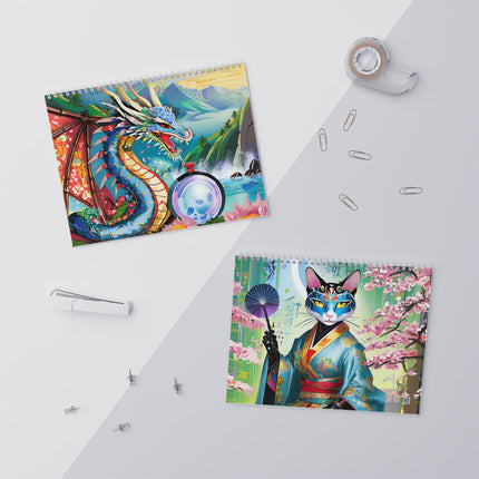 Neon Beasts: A Cyberpunk Odyssey Wall Calendars (2025)